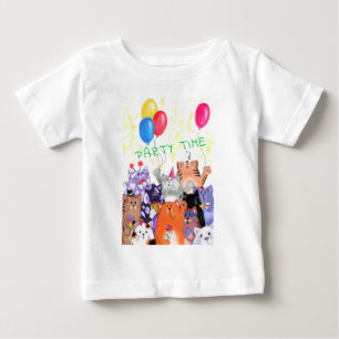 Camiseta Desenho de Cartoons Feliz para Festas de Gato - Ga