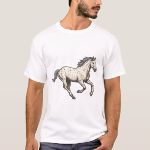 Camiseta Desenho de cavalo Appaloosa correndo gravado vinta