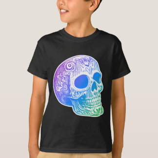 Camiseta Desenho de Caveira de Açúcar Gradiente Calaca Masc