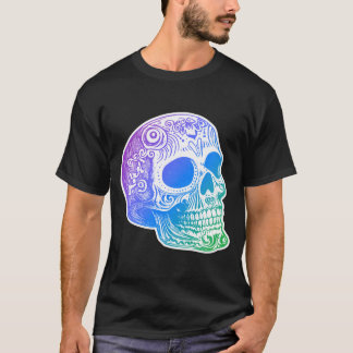 Camiseta Desenho de Caveira de Açúcar Gradiente Calaca Masc