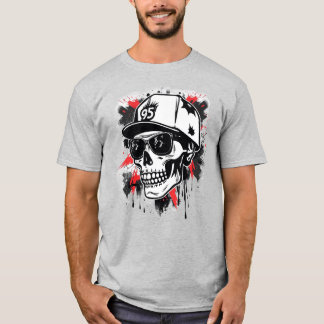Camiseta Desenho de Caveira Urbano