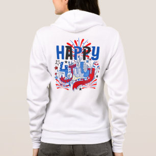 Camiseta Desenho de Celebração Patriótica Feliz 4 de Julho