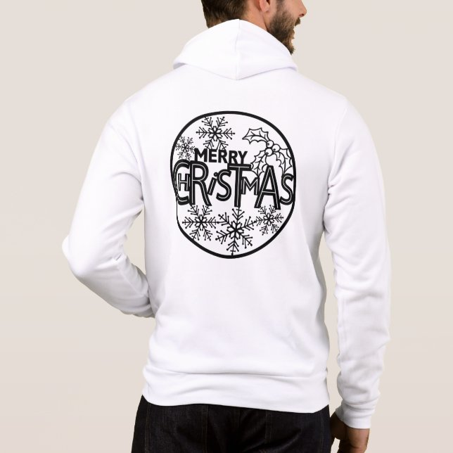 Camiseta Desenho de Círculo de Feliz Natal-64656 (Verso)
