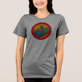 Camiseta desenho de círculo de galinha