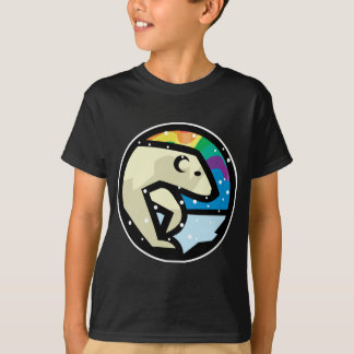 Camiseta desenho de círculo de urso polar