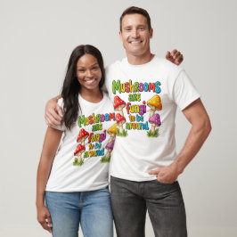 Camiseta Desenho de cogumelos coloridos, fungos florestais