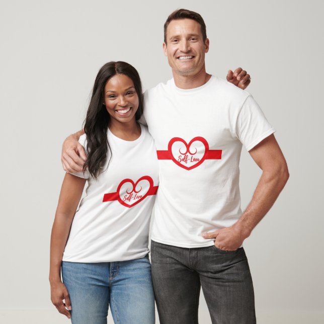 Camiseta Desenho de Coração de Autoamor (Unissex)