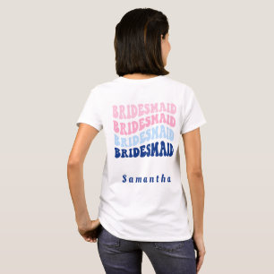 Camiseta Desenho de costas de festa de solteira de madrinha