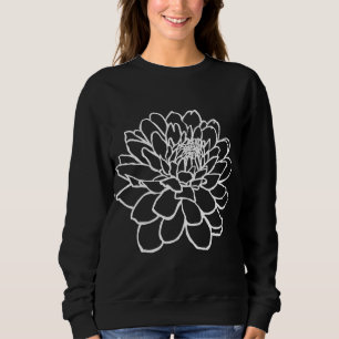 Camiseta Desenho de crisântemo - Branco