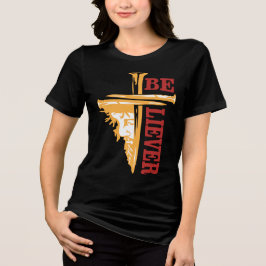 Camiseta Desenho de Cruz de Jesus com Prego – Cristão Poder