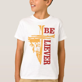Camiseta Desenho de Cruz de Jesus com Prego – Cristão Poder