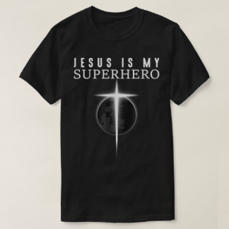 Camiseta Desenho de Cruz Jesus é Meu Super-Herói