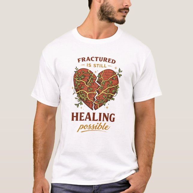 Camiseta Desenho de Cura de Coração Quebrado (Frente)