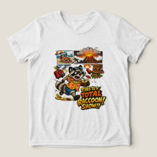Camiseta Desenho de desenho animado caótico de férias engra