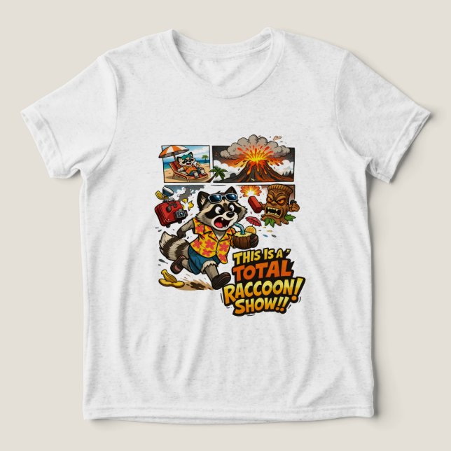 Camiseta Desenho de desenho animado caótico de férias engra (Design frontal)