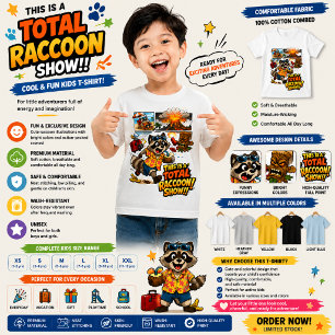 Camiseta Desenho de desenho animado caótico de férias engra