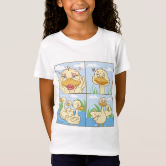 Camiseta Desenho de desenho animado de relacionamento de pa