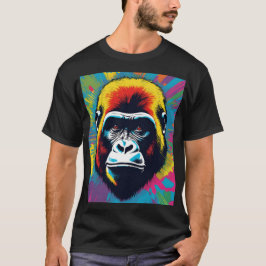 Camiseta Desenho de desenhos animados de gorila Pop