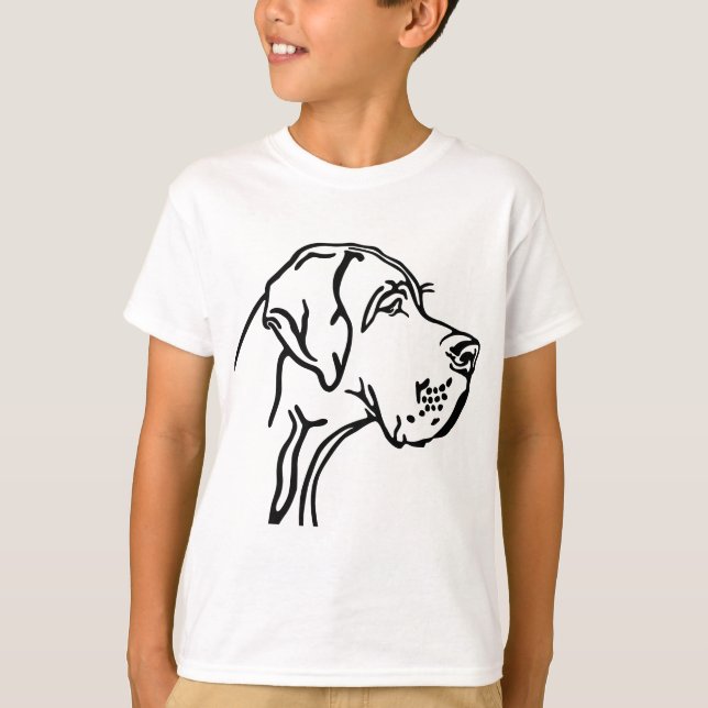 Camiseta desenho de Dogue Alemão (Frente)