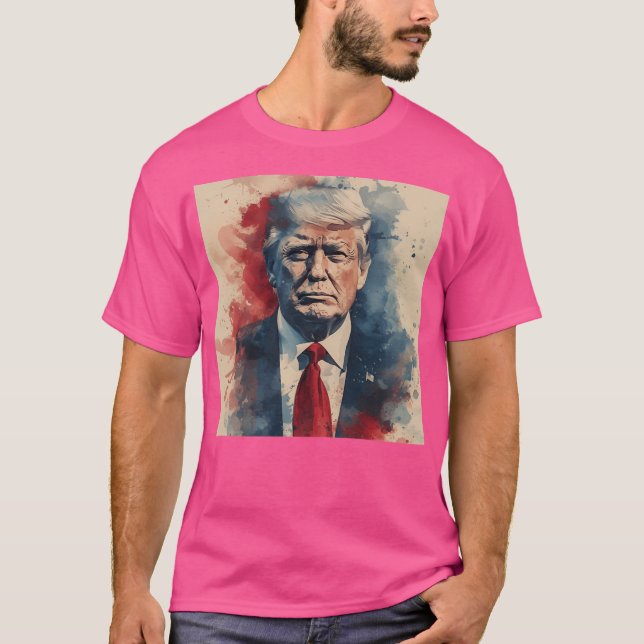 Camiseta Desenho De Donald Trump (Frente)