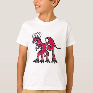 Camiseta Desenho de dragão linear de arte fantasia