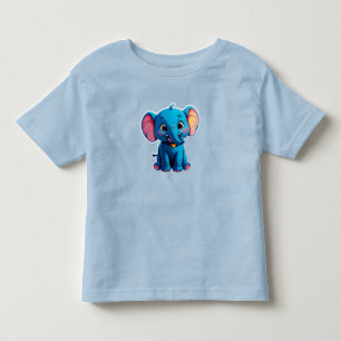 Camiseta Desenho de Elefante Bebê Adorável