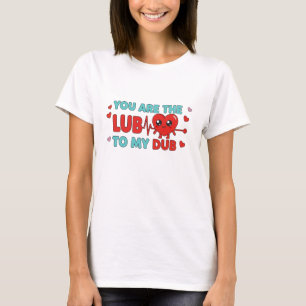 Camiseta Desenho de Enfermeira Cardíaca do Dia dos Namorado