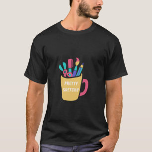 Camiseta Desenho de esboço - Bonito Desenho