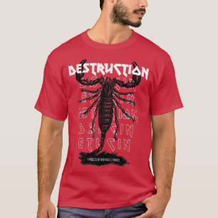 Camiseta Desenho de Escritórios de Vintage de Destruição