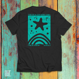 Camiseta Desenho de Estrela-do-Mar Cristã Quando Você Passa