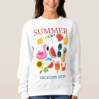 Camiseta Desenho de férias de verão personalizadas
