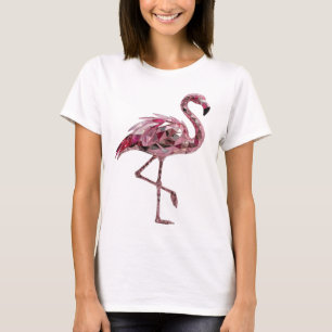 Camiseta Desenho de FLAMINGO Rosa Bonito