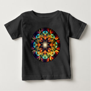 Camiseta Desenho de Flor de Mandala Kaleidoscópio-23091