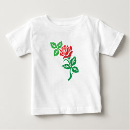 Camiseta Desenho de Flor de Rosa Vermelha – Beleza Floral C