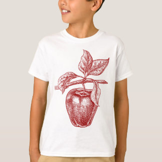 Camiseta Desenho de fruta vermelha da Apple - Desenho de Vi