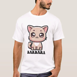 Camiseta Desenho de Gata Fofa da Barbara
