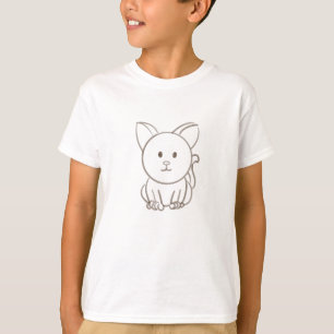Camiseta Desenho de gato adorável