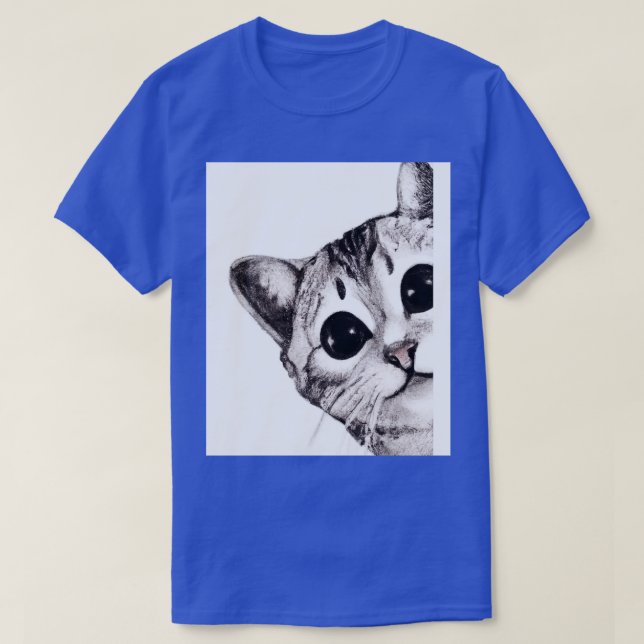 Camiseta Desenho de Gato Cortado 1 (Frente do Design)