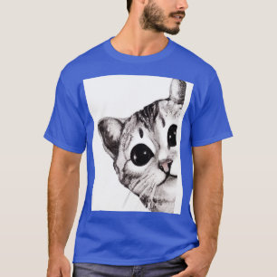 Camiseta Desenho de Gato Cortado 1