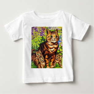 Camiseta Desenho de gato fofo e gatinhos por Louis Wain