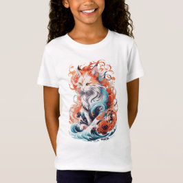 Camiseta Desenho de Gato Fofo em Estilo Tradicional Neo