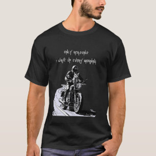 Camiseta Desenho de gato & moto, amor verdadeiro.