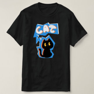 Camiseta desenho de Gato Preto