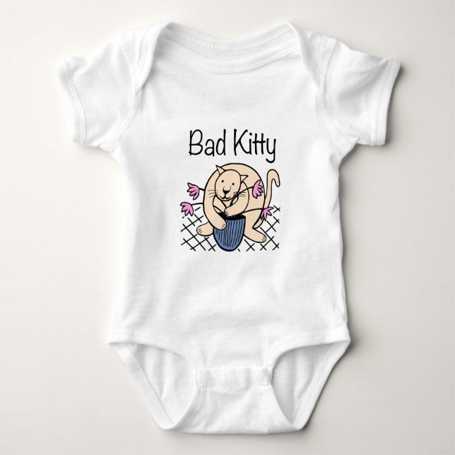 Camiseta Desenho de Gato Travesso (Frente)