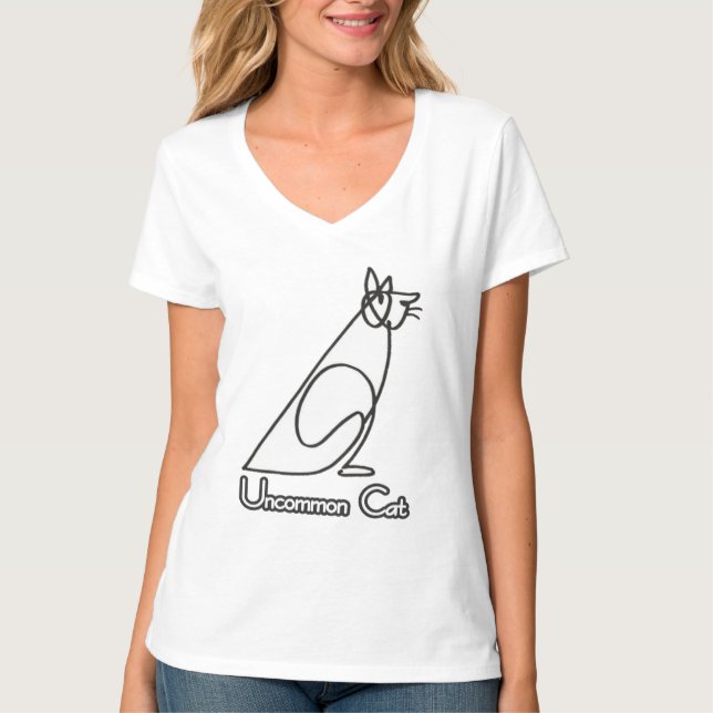 Camiseta Desenho de gatos pouco frequente (Frente)