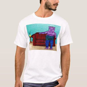Camiseta Desenho de Hipopótamo