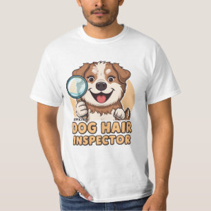 Camiseta Desenho de Inspetor de Cabelo de Cachorro Engraçad