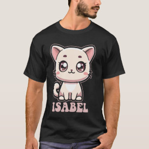 Camiseta Desenho de Isabel Gatinho Gato Fofo para Meninas N