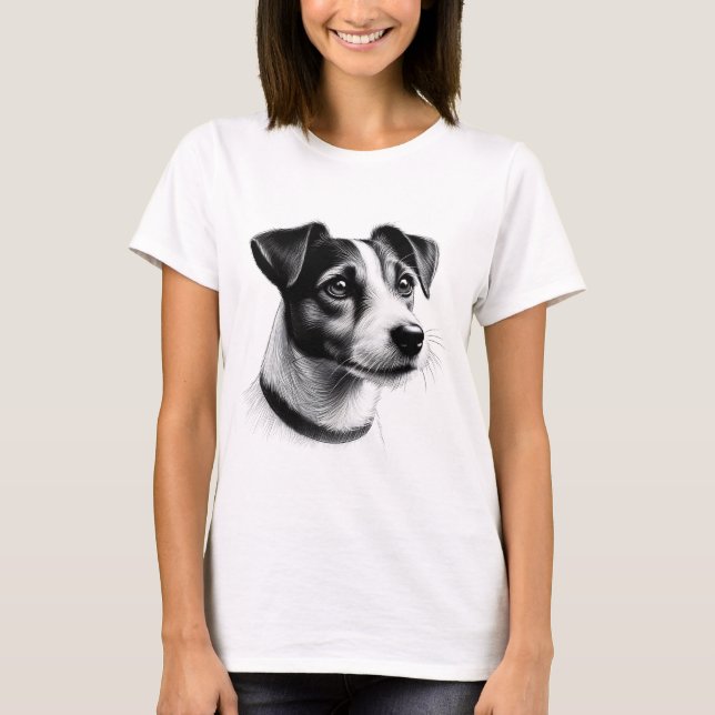 Camiseta Desenho de Jack Russell Terrier (Frente)