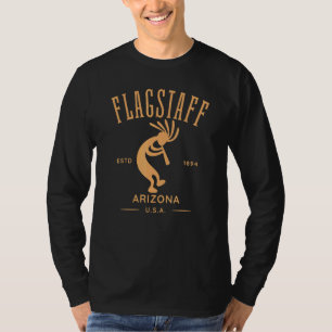 Camiseta Desenho de Kokopelli Dançante de Flagstaff Arizona